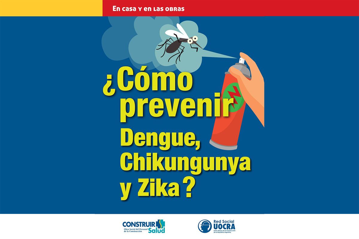 Foto noticia OSPeCon - Cómo prevenir Dengue, Chikungunya y Zika, en casa y en las obras.